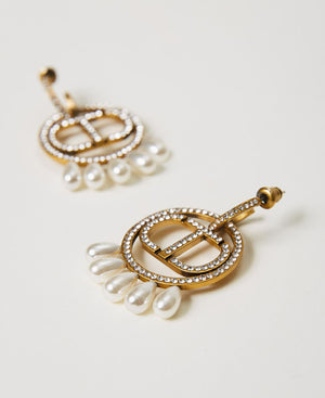 EARINGS WITH LOGO T LOGO AND PEARLS BY TWIN SET HOLIDAY
