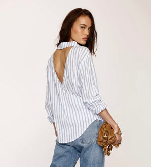 
            
                Load image into Gallery viewer, RICKI SHIRT IN BLUE STRIPE SPRING 22
            
        