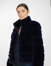 GENERATION LOVE JODI NAVY FUR COAT FALL 25