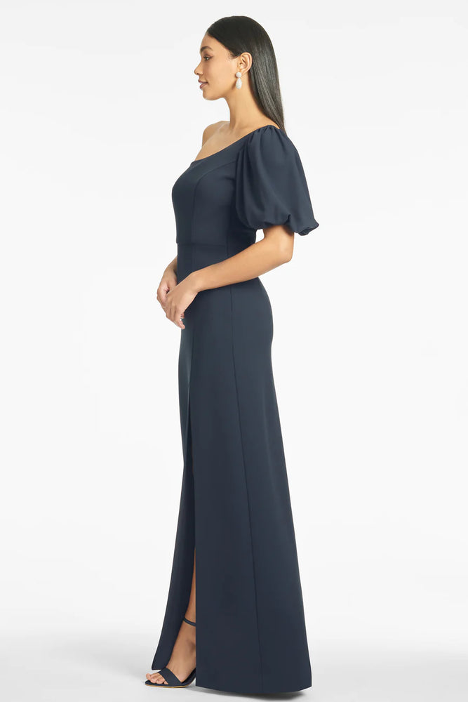 
            
                Load image into Gallery viewer, NADIA 4 WAY STRETCH GOWN IN NAVY SPRING 23
            
        