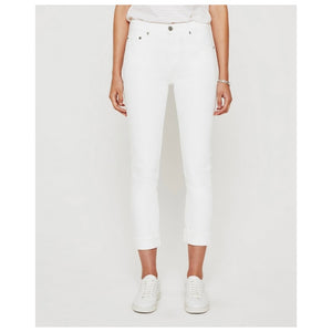 EX BOYFRIEND SLOUCHY SLIM WHITE JEANS BY AG JEANS SPRING 24